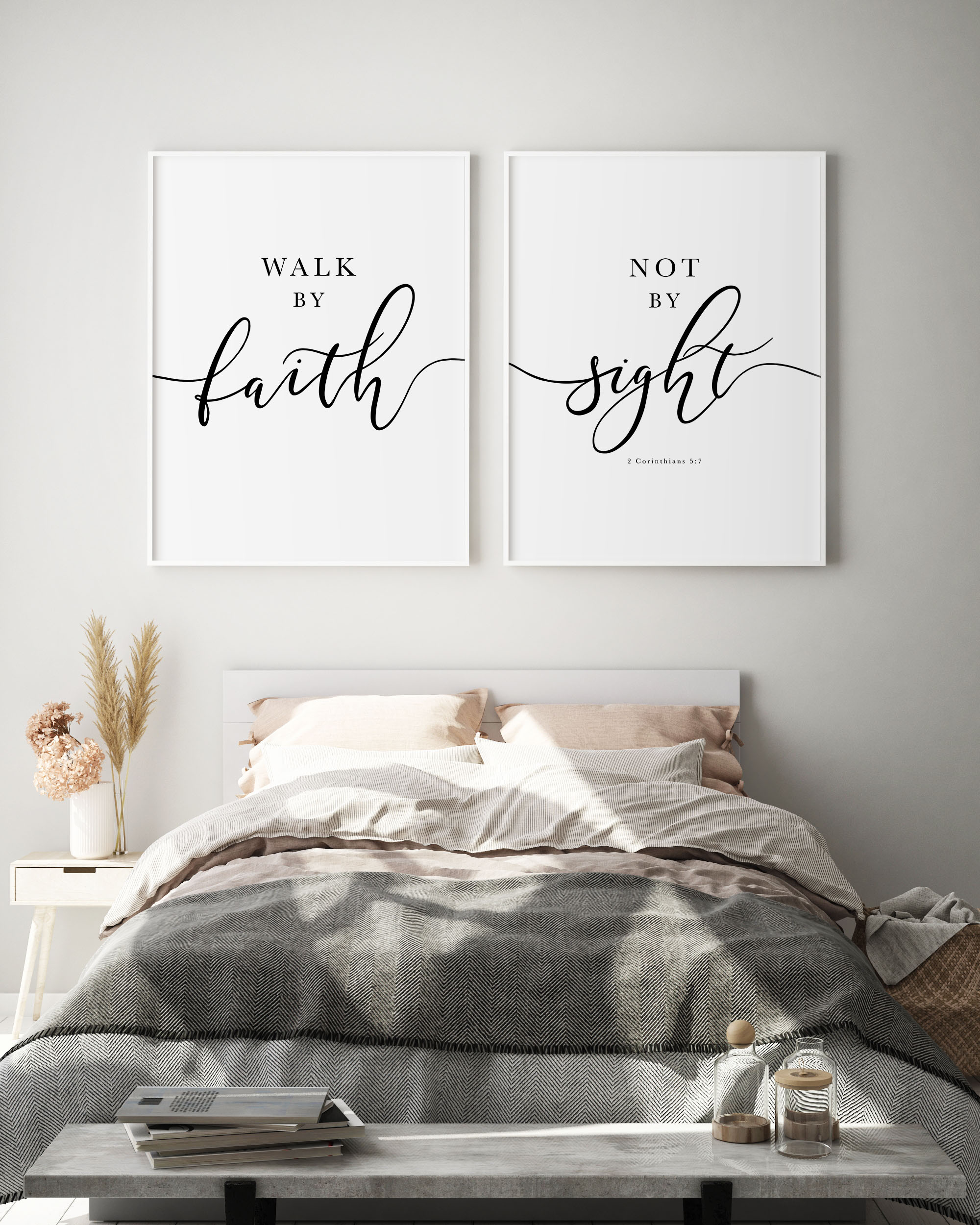 Walk By Faith And Not By Sight, 2 Corinthians 5:7, Printable Artwork