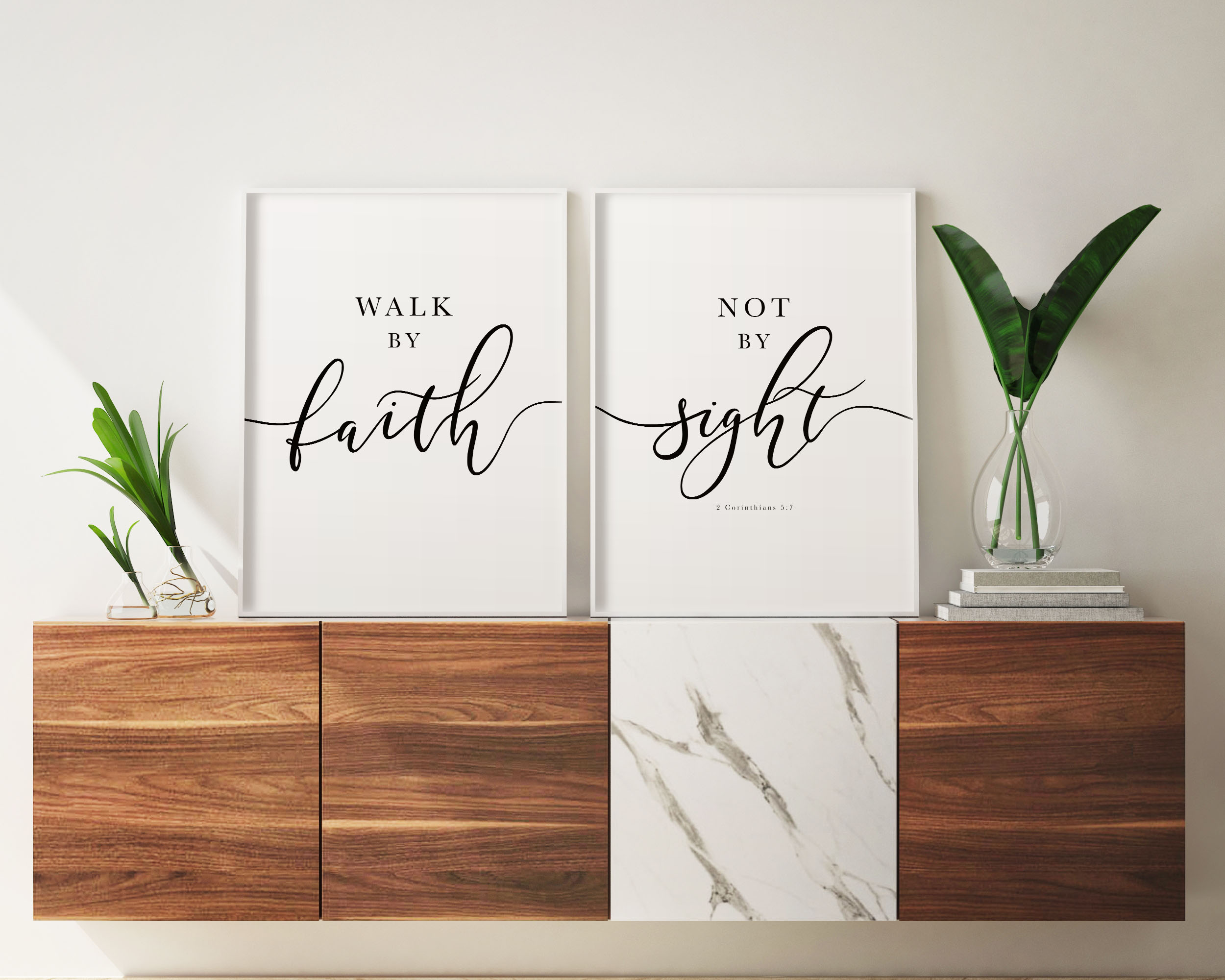 Walk By Faith And Not By Sight, 2 Corinthians 5:7, Printable Artwork - Image 2