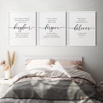 Our Father In Heaven Hallowed Be Your Name, Matthew 6:9-13, Printable Artwork