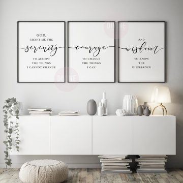 Serenity Prayer, God Grant Me The Serenity, Printable Artwork