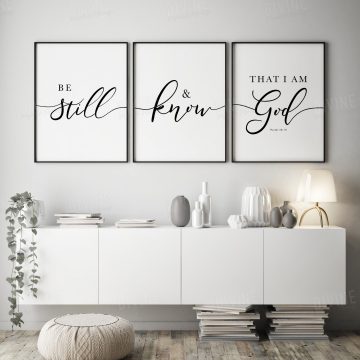 Be Still And Know That I Am God, Psalm 46:10, Printable Artwork