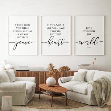 I Have Told You These Things So That In Me You May Have Peace, John 16:33, Printable Artwork