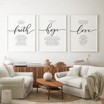 We Have Been Justified Through Faith, Romans 5:1-5, Printable Artwork