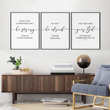 Be Strong And Of Good Courage, Joshua 1:9, Printable Artwork