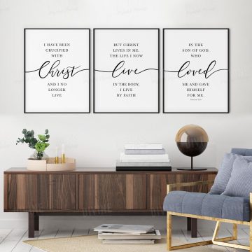 I Have Been Crucified With Christ, Galatians 2:20, Printable Artwork