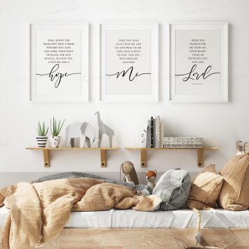 For I Know The Thoughts That I Think Towards You Says The Lord, Jeremiah 29:11-14, Printable Artwork