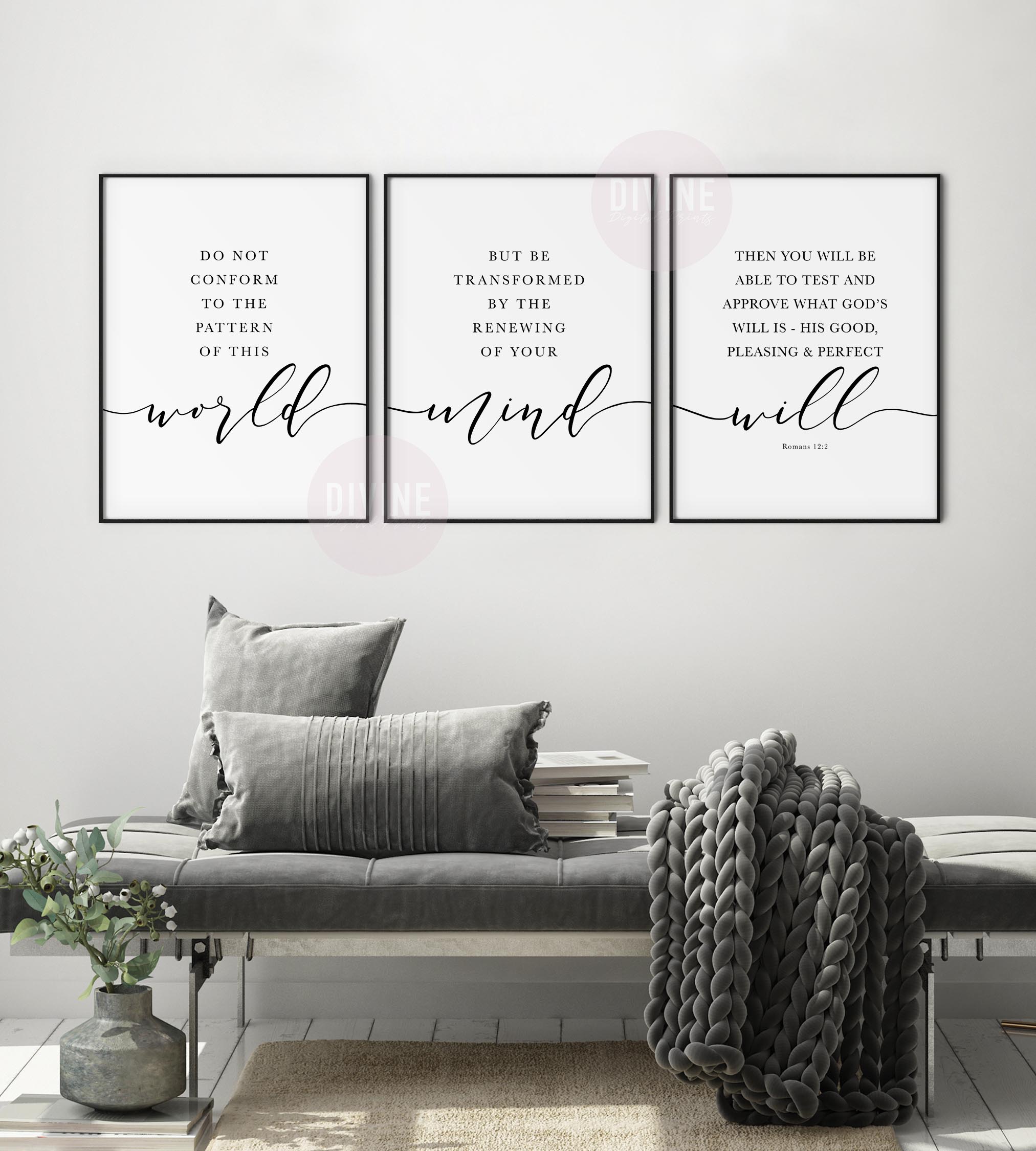Do Not Conform To The Pattern Of This World, Romans 12:2, Printable Artwork - Image 2