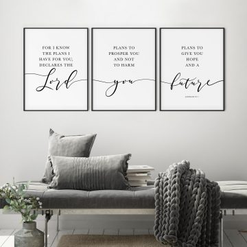 For I Know The Plans I Have For You, Jeremiah 29:11, Printable Artwork