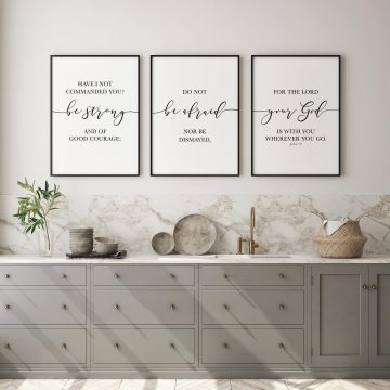Be Strong And Of Good Courage, Joshua 1:9, Printable Artwork