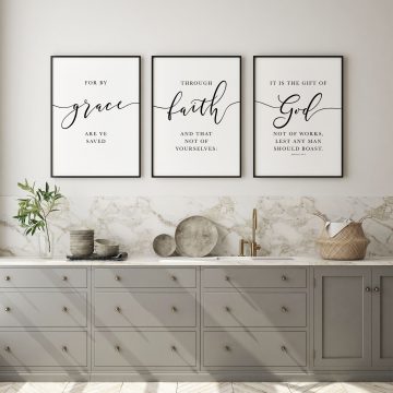 For By Grace Are Ye Saved, Ephesians 2:8, Printable Artwork