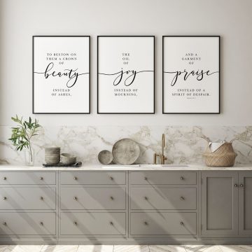 To Bestow On Them A Crown Of Beauty, Isaiah 61:3, Printable Artwork