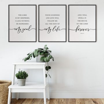The Lord Is My Shepherd, Psalm 23, Printable Artwork