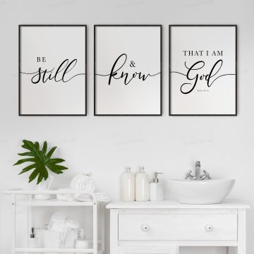 Be Still And Know That I Am God, Psalm 46:10, Printable Artwork