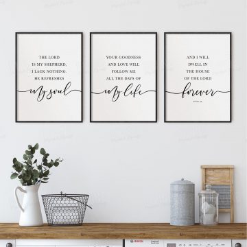 The Lord Is My Shepherd, Psalm 23, Printable Artwork
