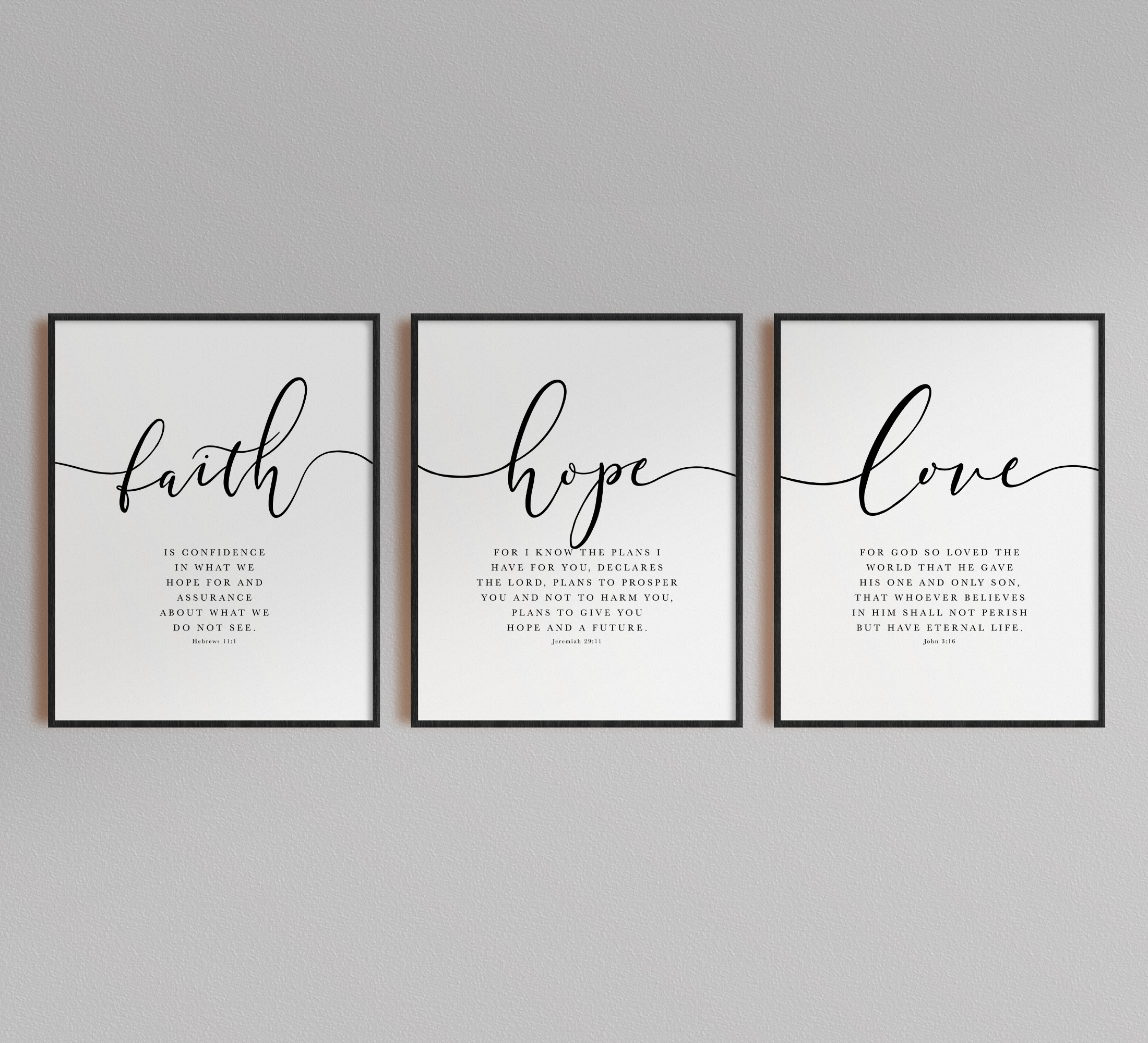 Faith Hope Love Scripture Set, Printable Artwork - Image 6