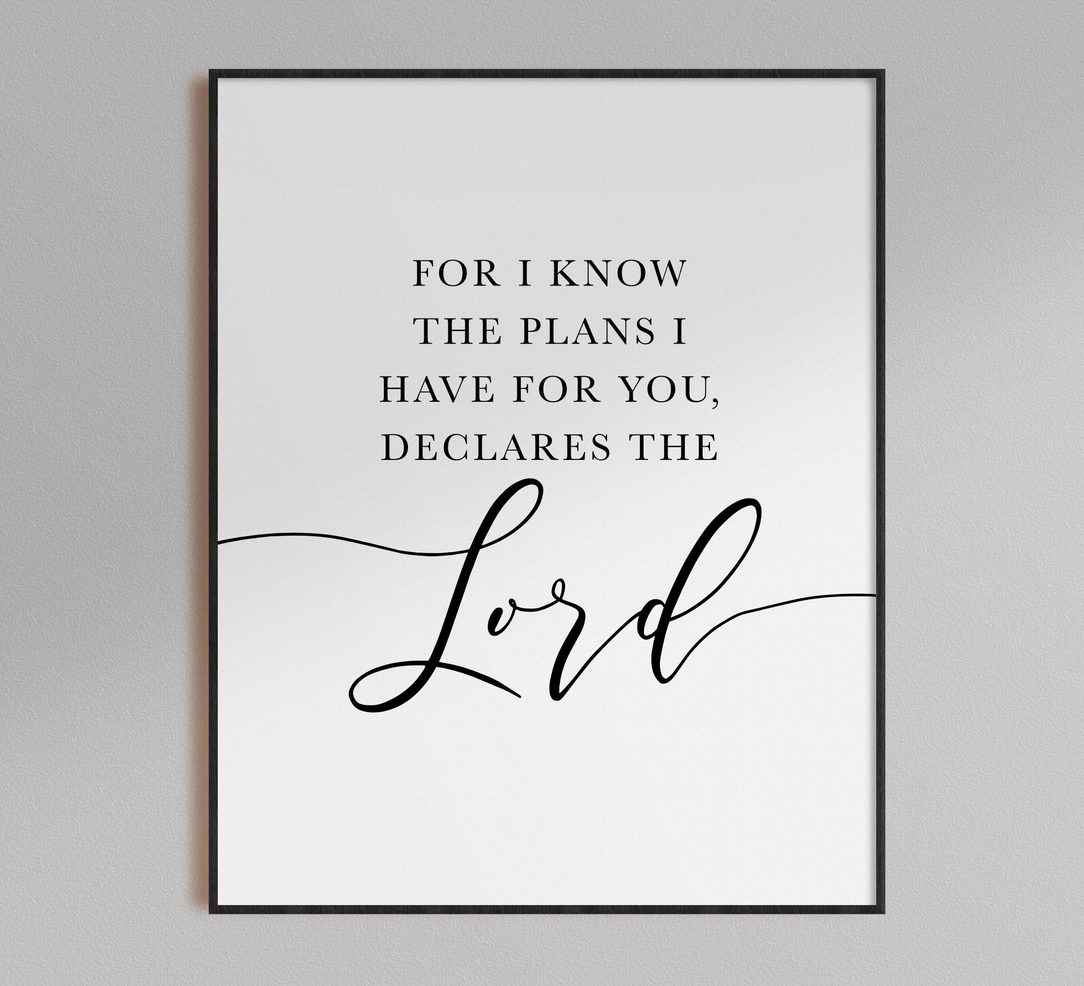 For I Know The Plans I Have For You, Jeremiah 29:11, Printable Artwork - Image 3