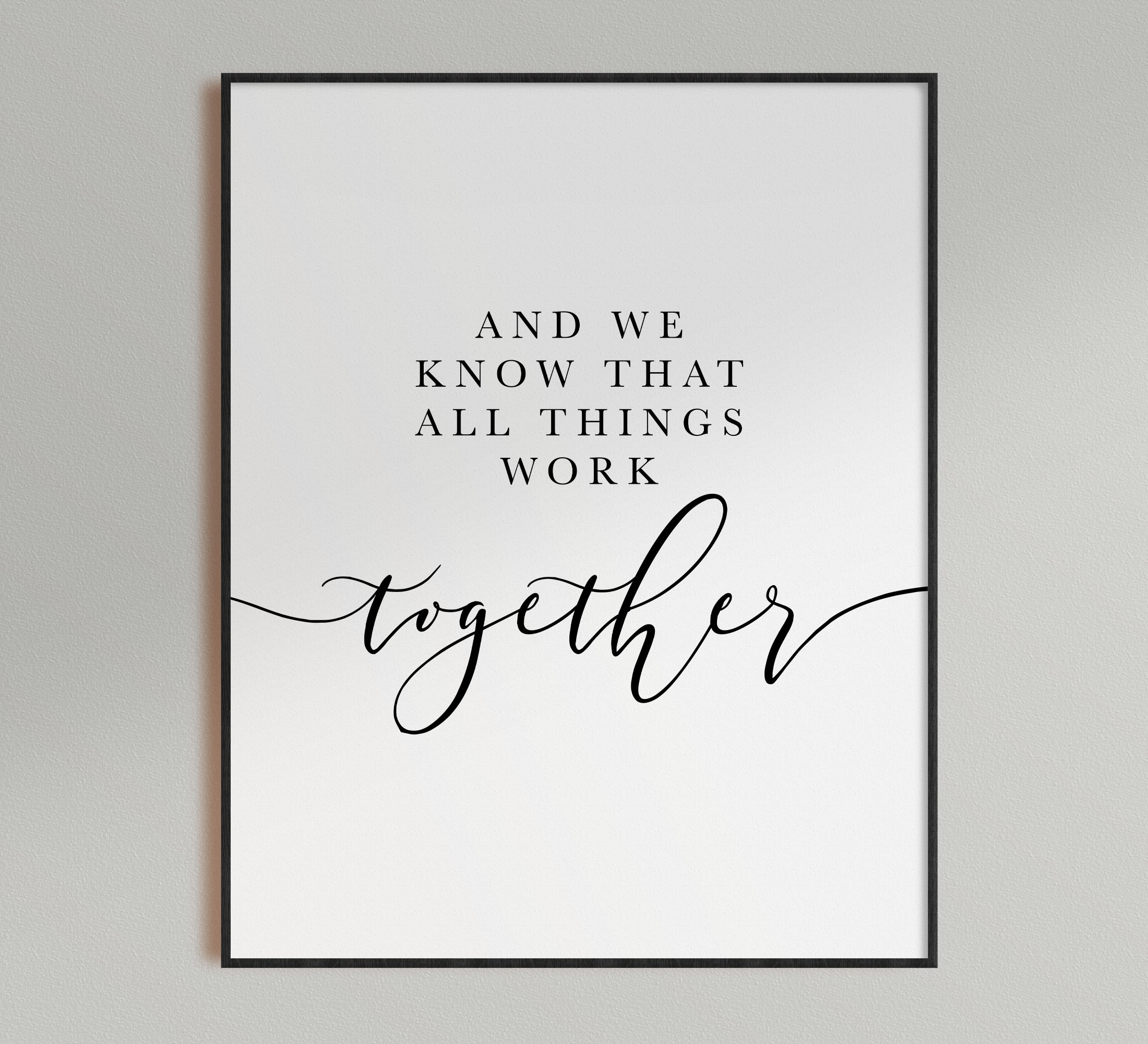 And We Know That All Things Work Together, Romans 8:28, Printable Artwork - Image 3