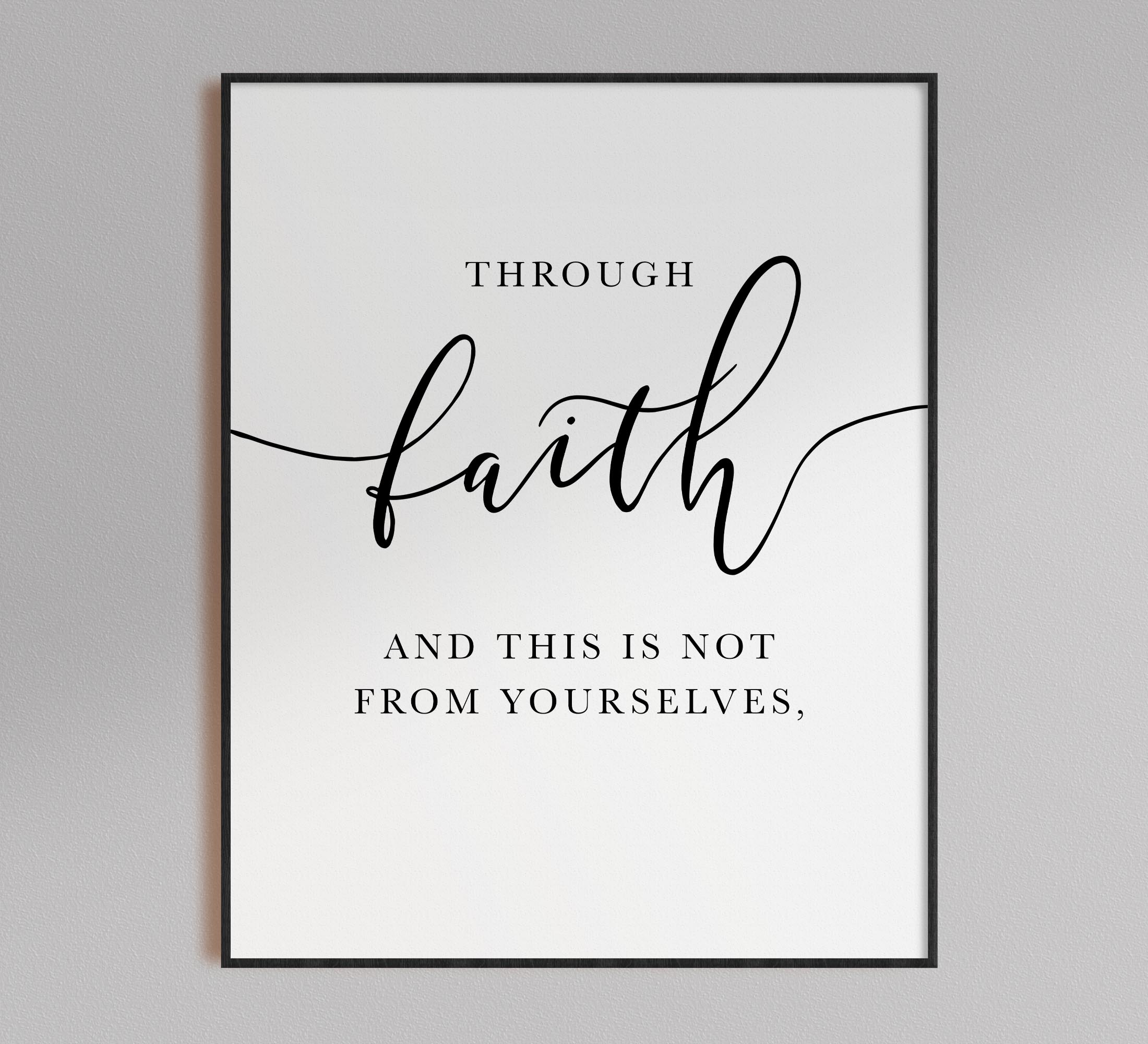 For It Is By Grace You Have Been Saved, Ephesians 2:8-9, Printable Artwork - Image 4