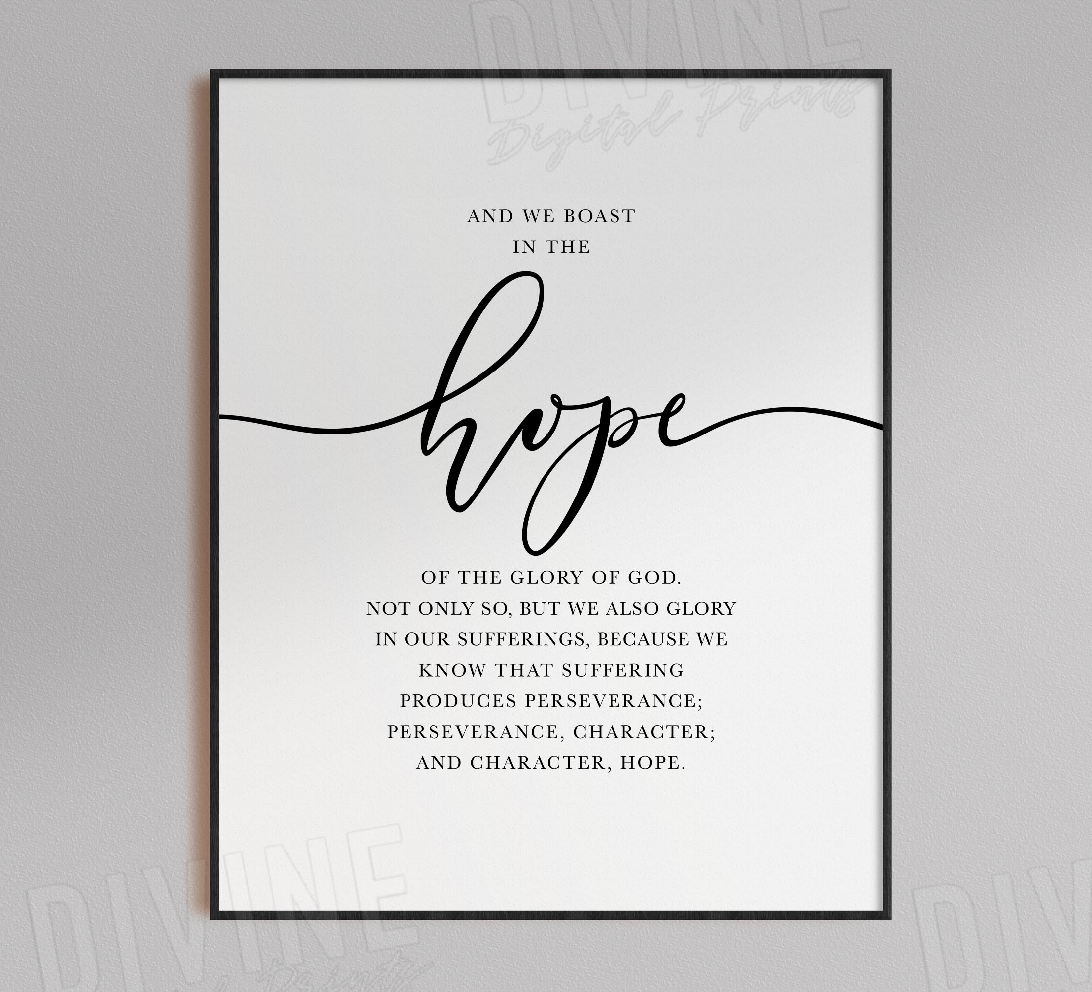 We Have Been Justified Through Faith, Romans 5:1-5, Printable Artwork - Image 4