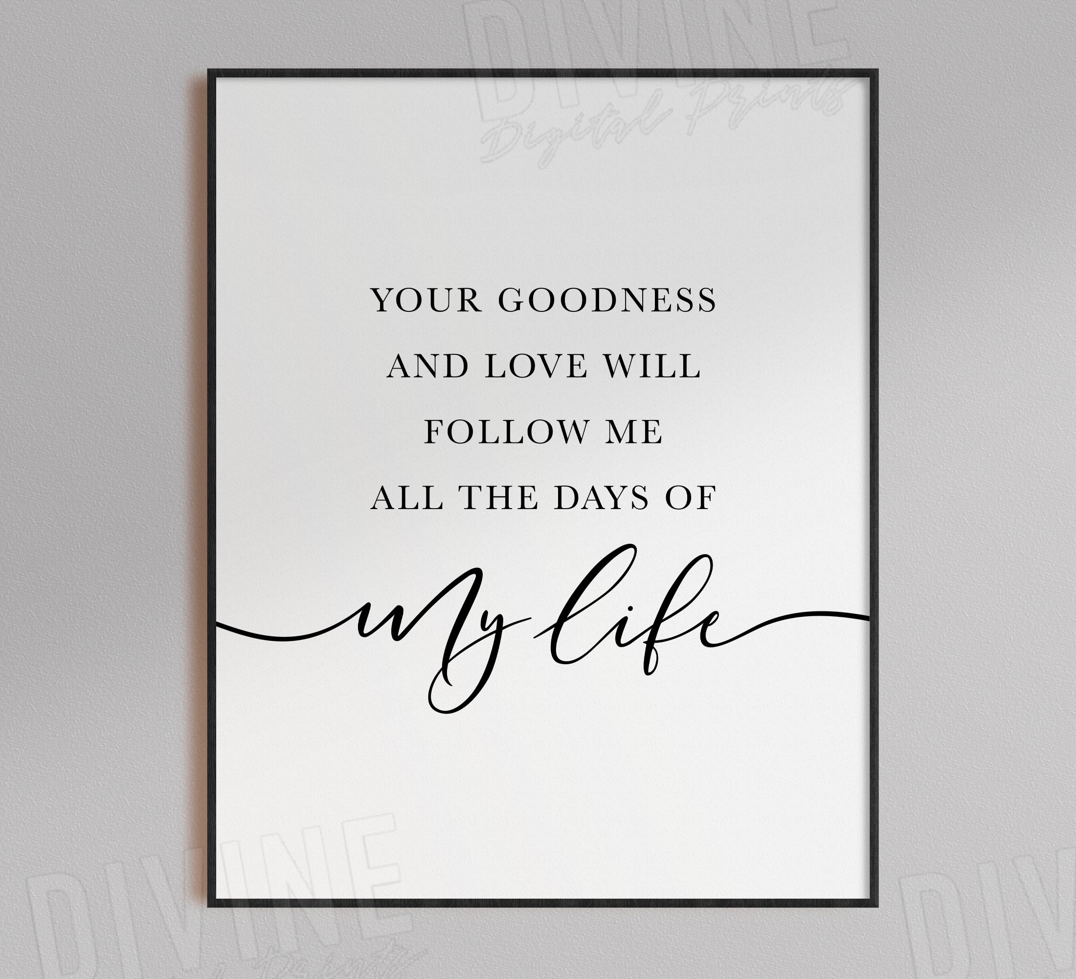 The Lord Is My Shepherd, Psalm 23, Printable Artwork - Image 4