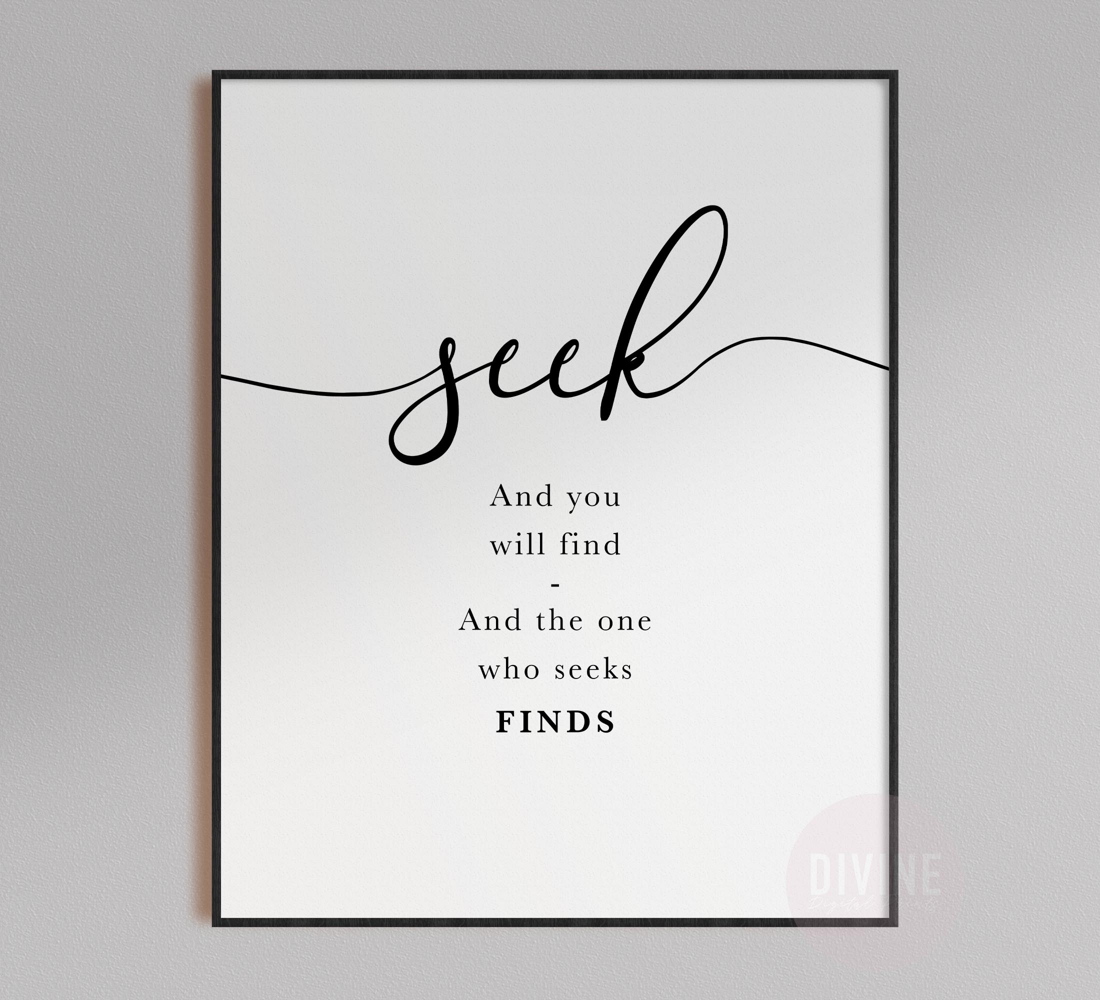 Ask And It Shall Be Given To You, Matthew 7:7, Printable Artwork - Image 4