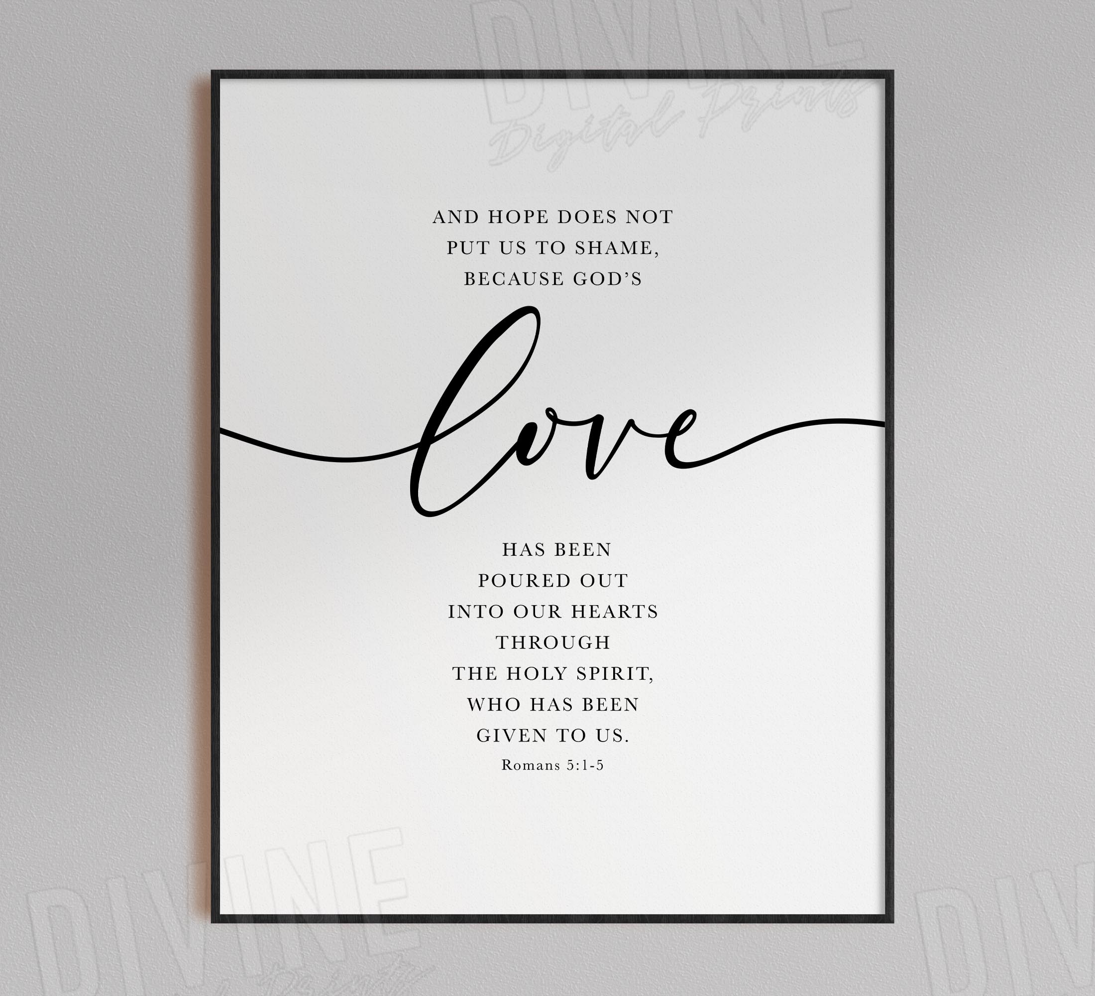 We Have Been Justified Through Faith, Romans 5:1-5, Printable Artwork - Image 5
