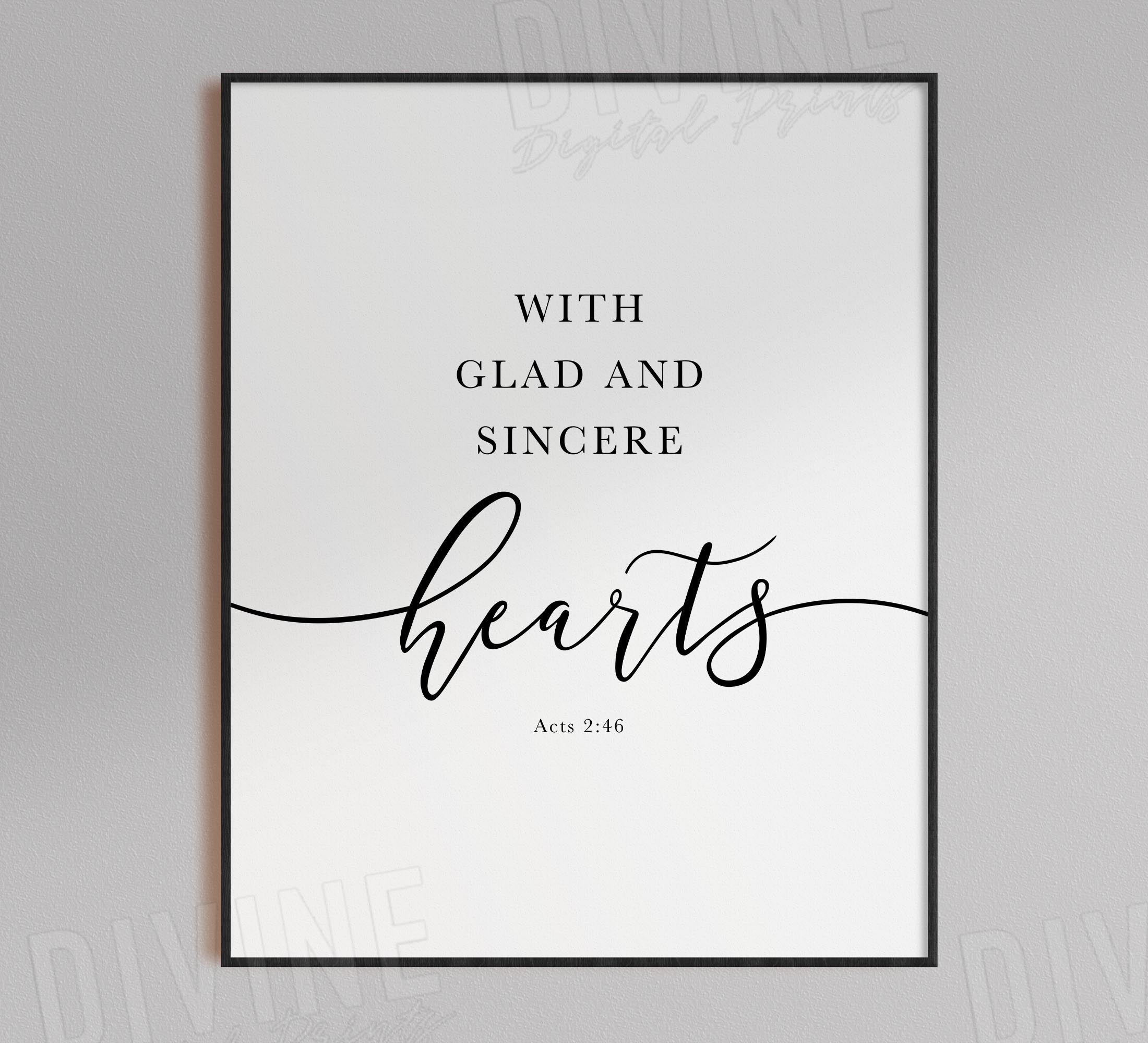 The Broke Bread Together In Their Homes, Acts 2:46, Printable Artwork - Image 5