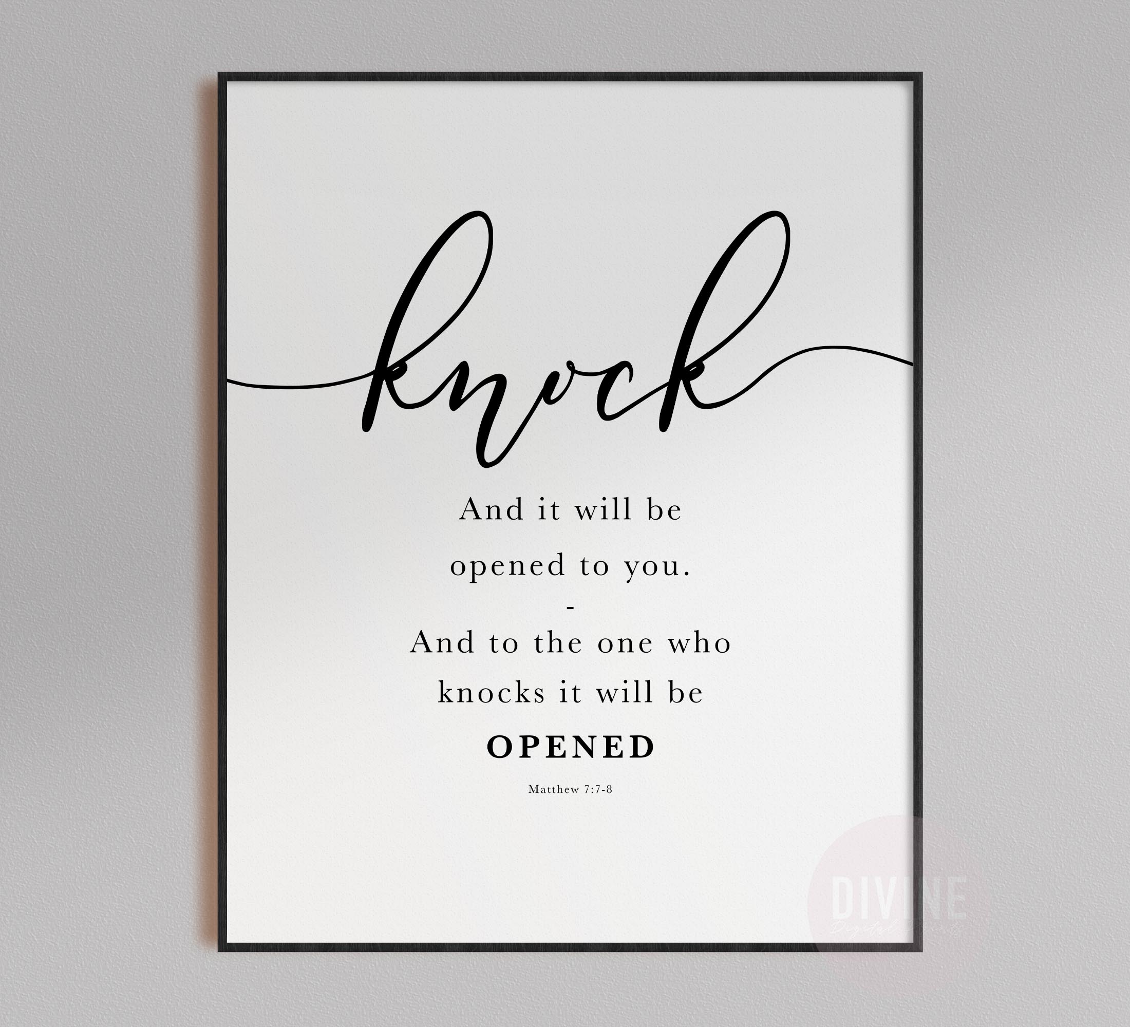 Ask And It Shall Be Given To You, Matthew 7:7, Printable Artwork - Image 5