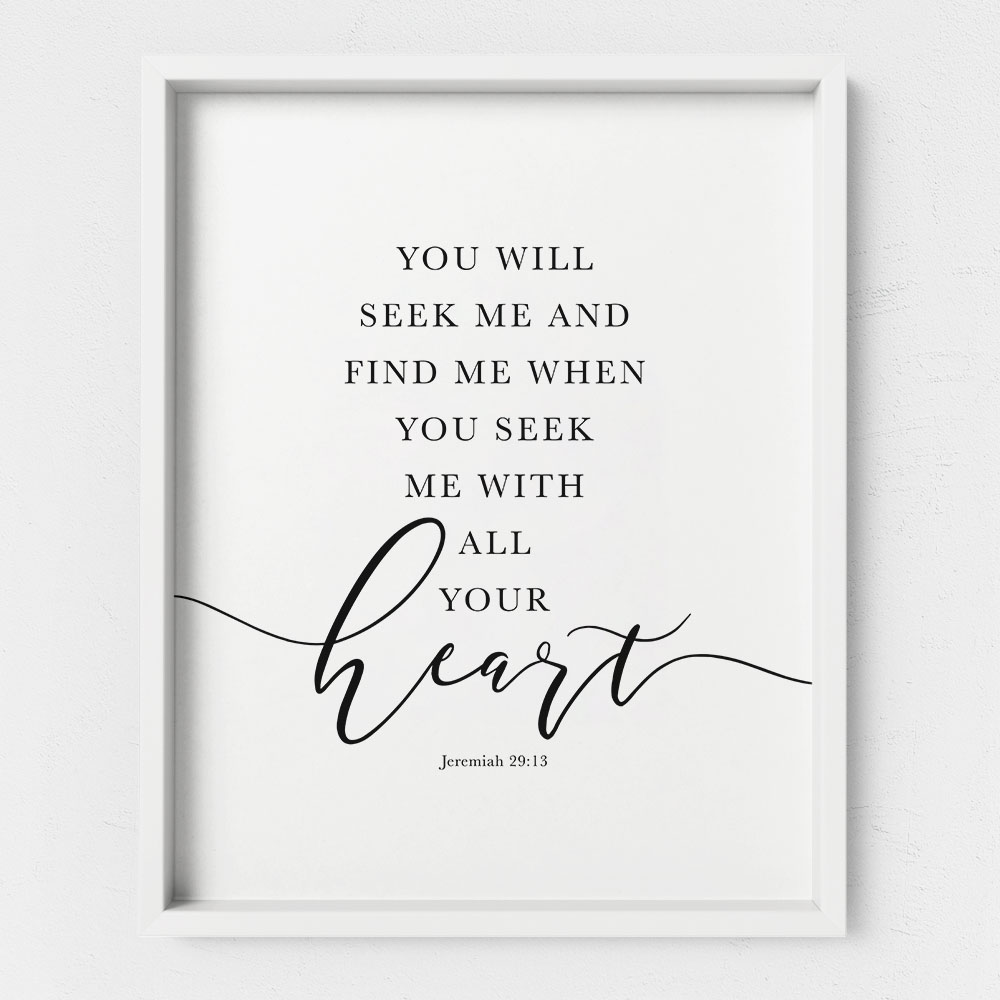 You Will Seek Me And Find Me, Jeremiah 29:13, Printable Artwork - Image 4