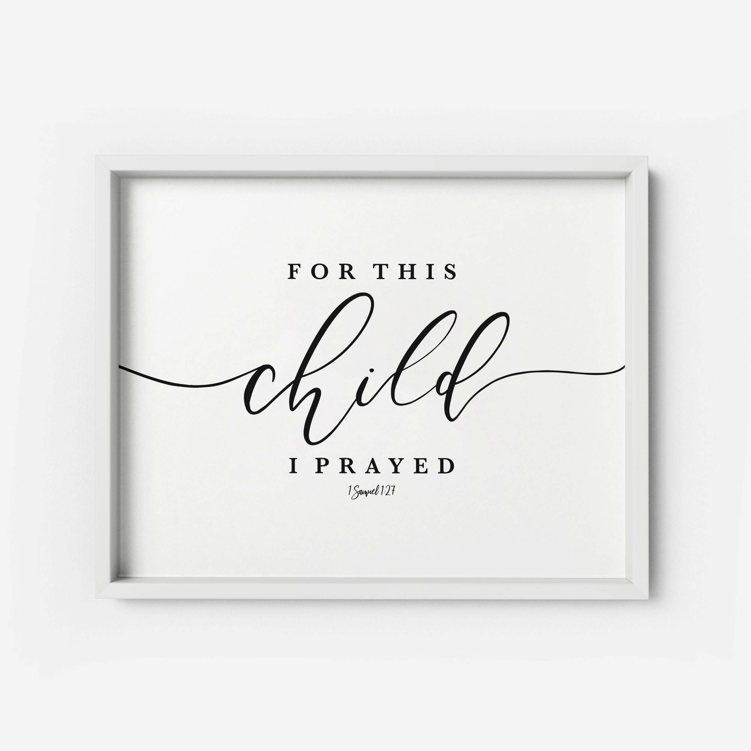For This Child I Prayed, 1 Samuel 1:27, Printable Artwork - Image 4