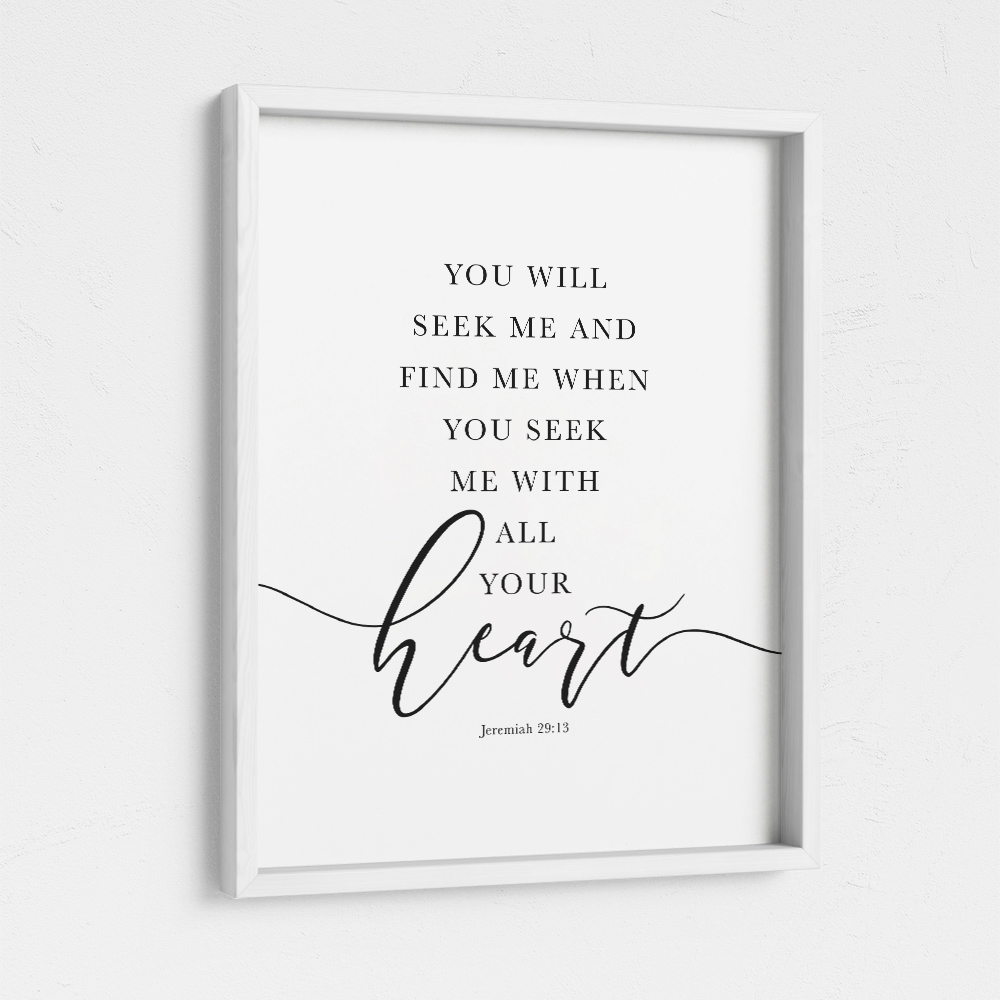 You Will Seek Me And Find Me, Jeremiah 29:13, Printable Artwork - Image 3
