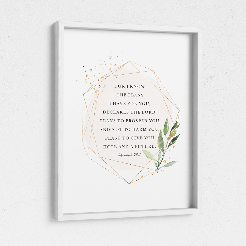 For I Know The Plans I Have For You, Jeremiah 29:11, Printable Artwork - Image 4