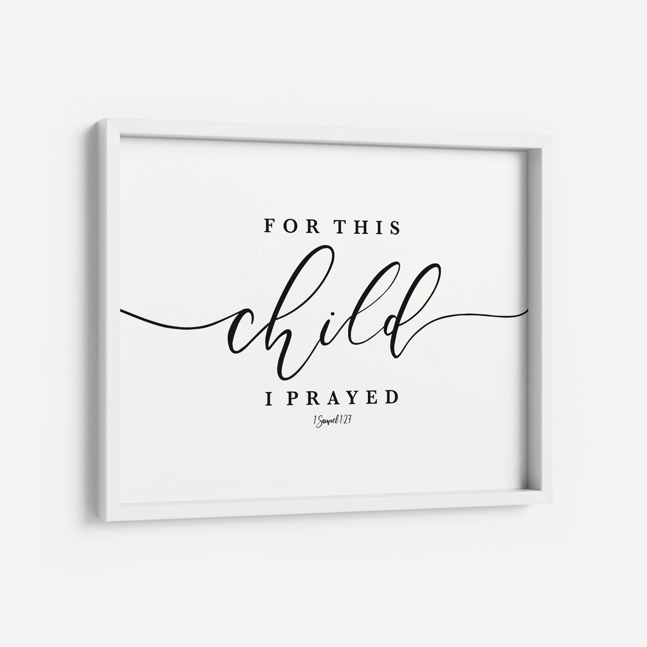 For This Child I Prayed, 1 Samuel 1:27, Printable Artwork - Image 3