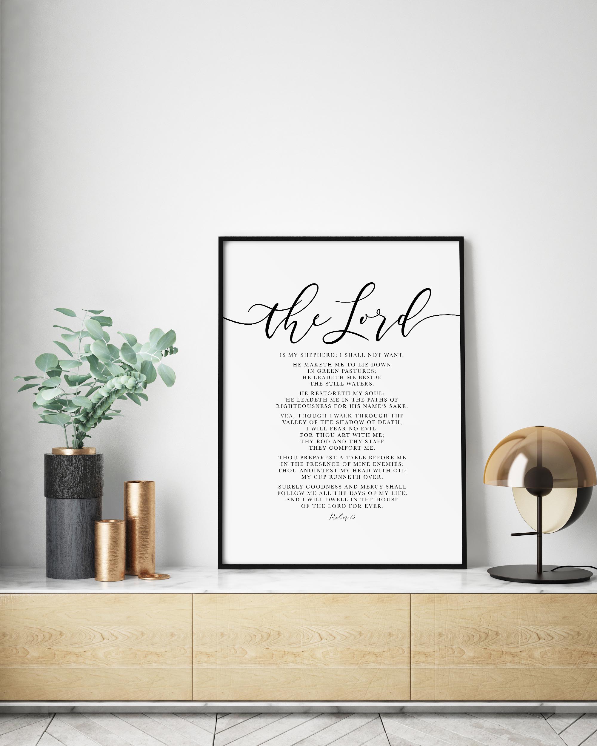 The Lord Is My Shepherd, Psalm 23, Printable Artwork
