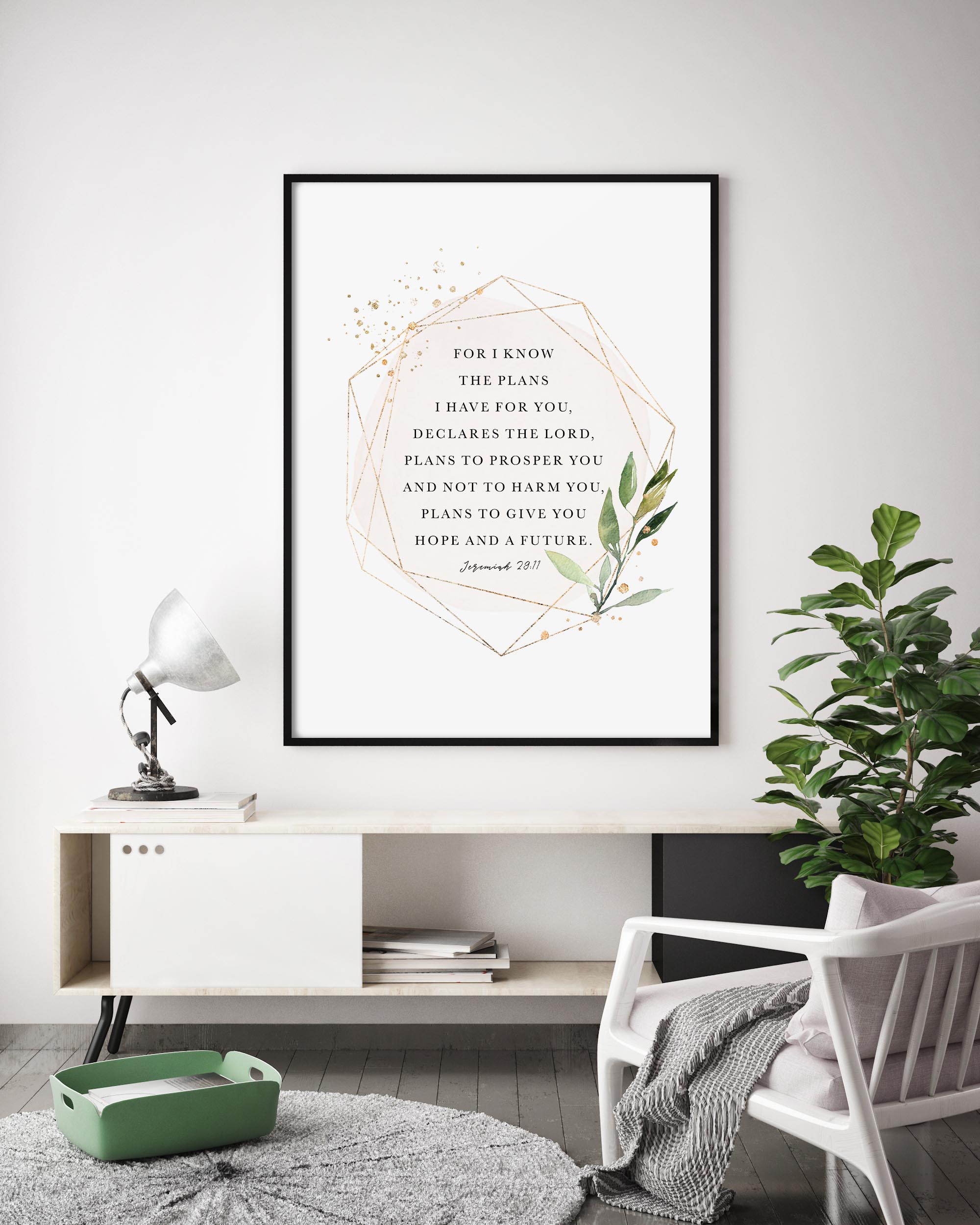 For I Know The Plans I Have For You, Jeremiah 29:11, Printable Artwork