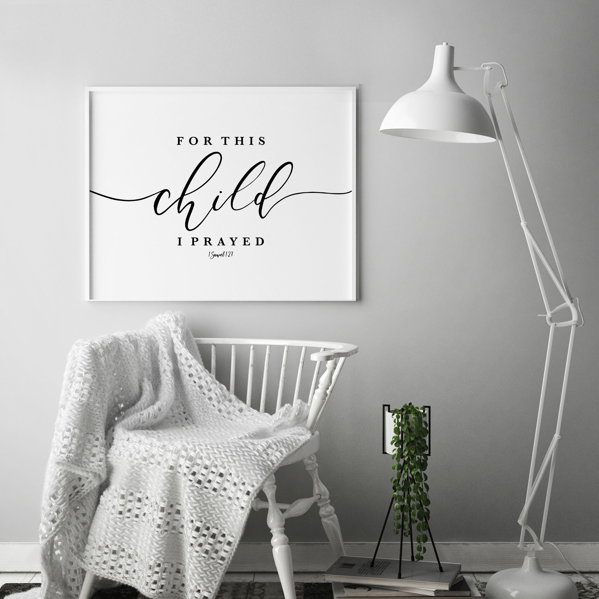For This Child I Prayed, 1 Samuel 1:27, Printable Artwork - Image 2