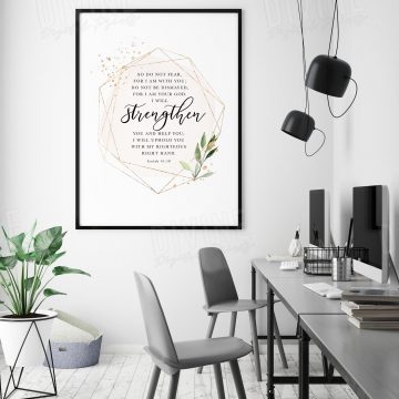 So Do Not Fear For I Am With You, Isaiah 41:10, Printable Artwork