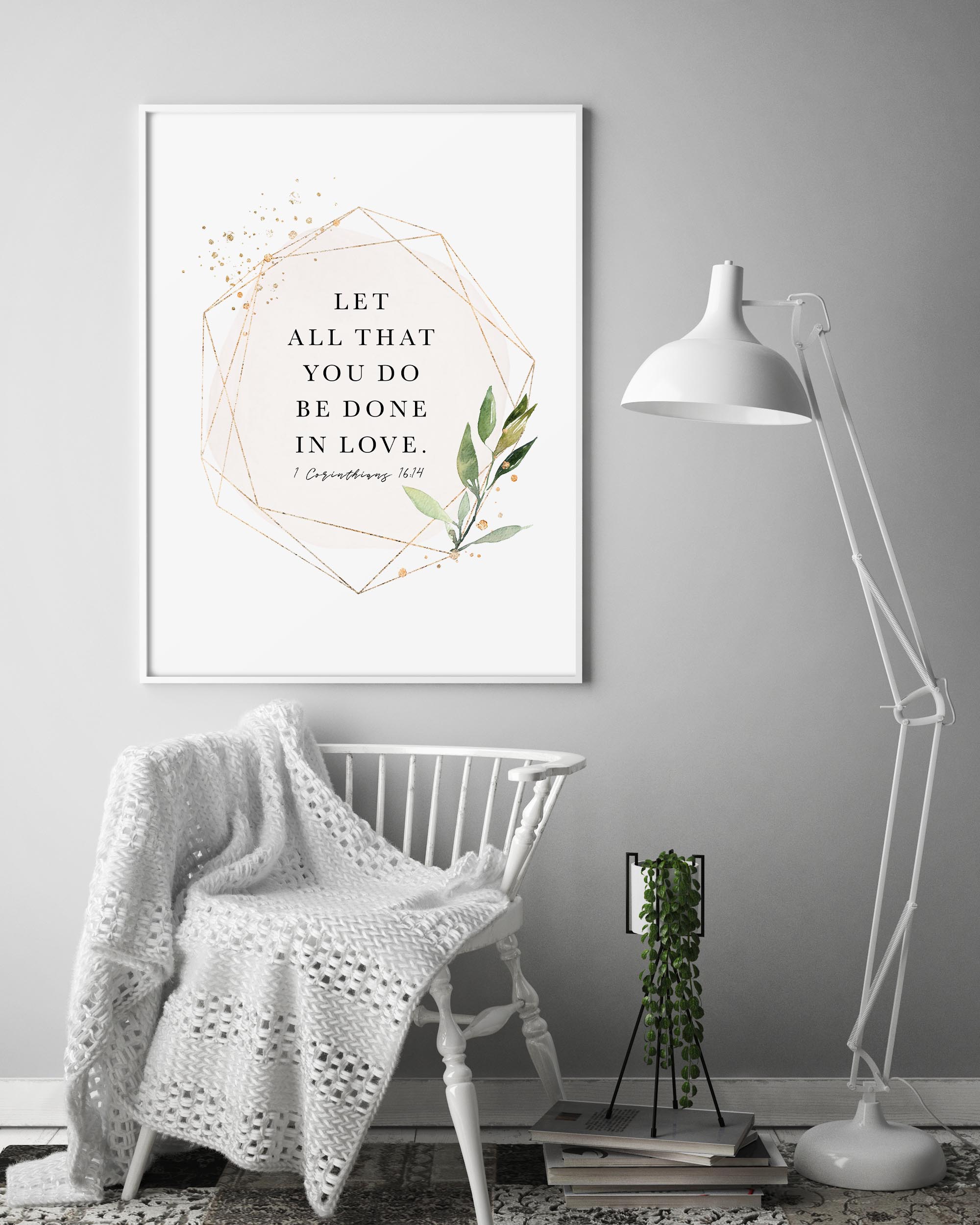 Let All That You Do Be Done In Love, 1 Corinthians 16:14, Printable Artwork - Image 2