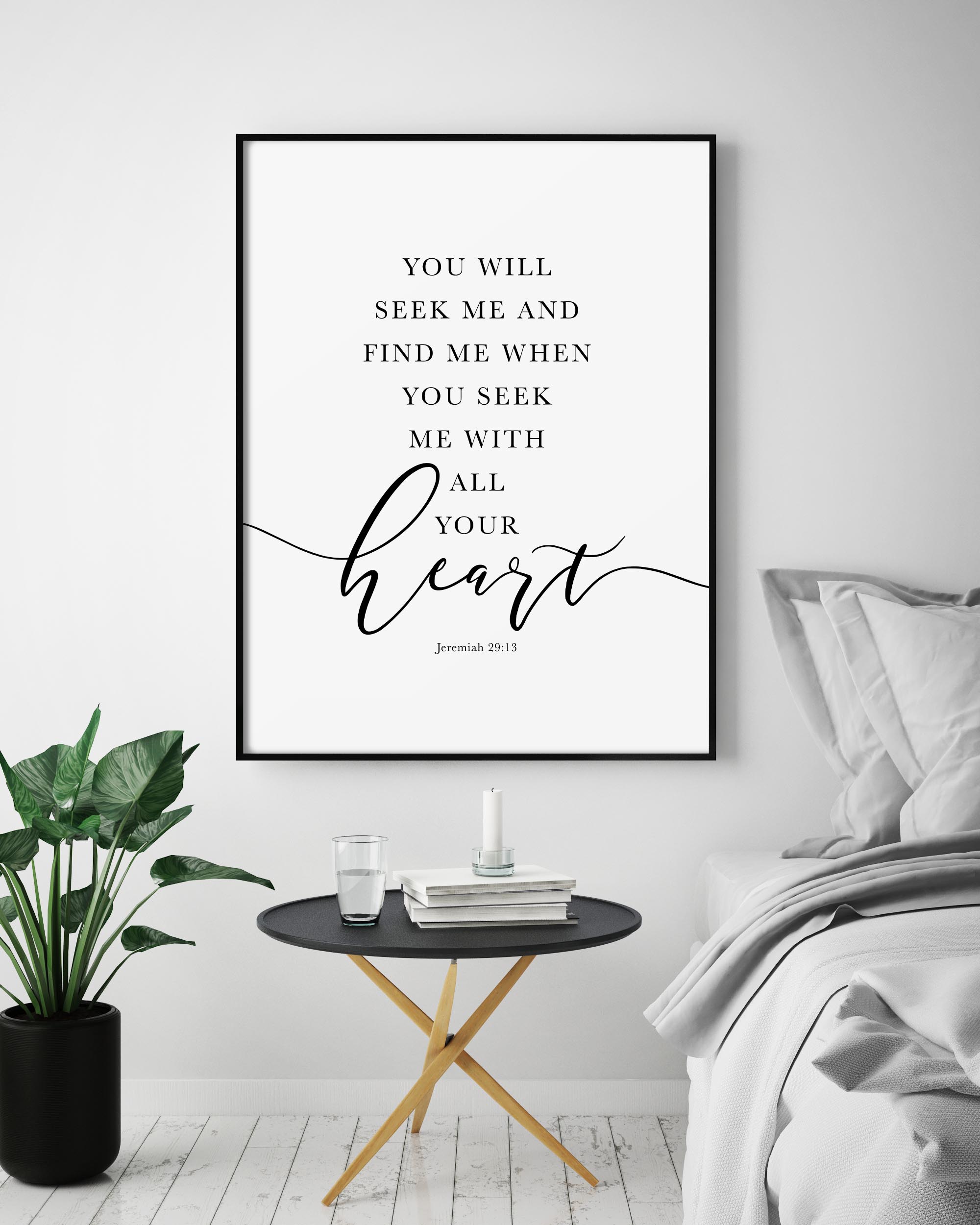 You Will Seek Me And Find Me, Jeremiah 29:13, Printable Artwork