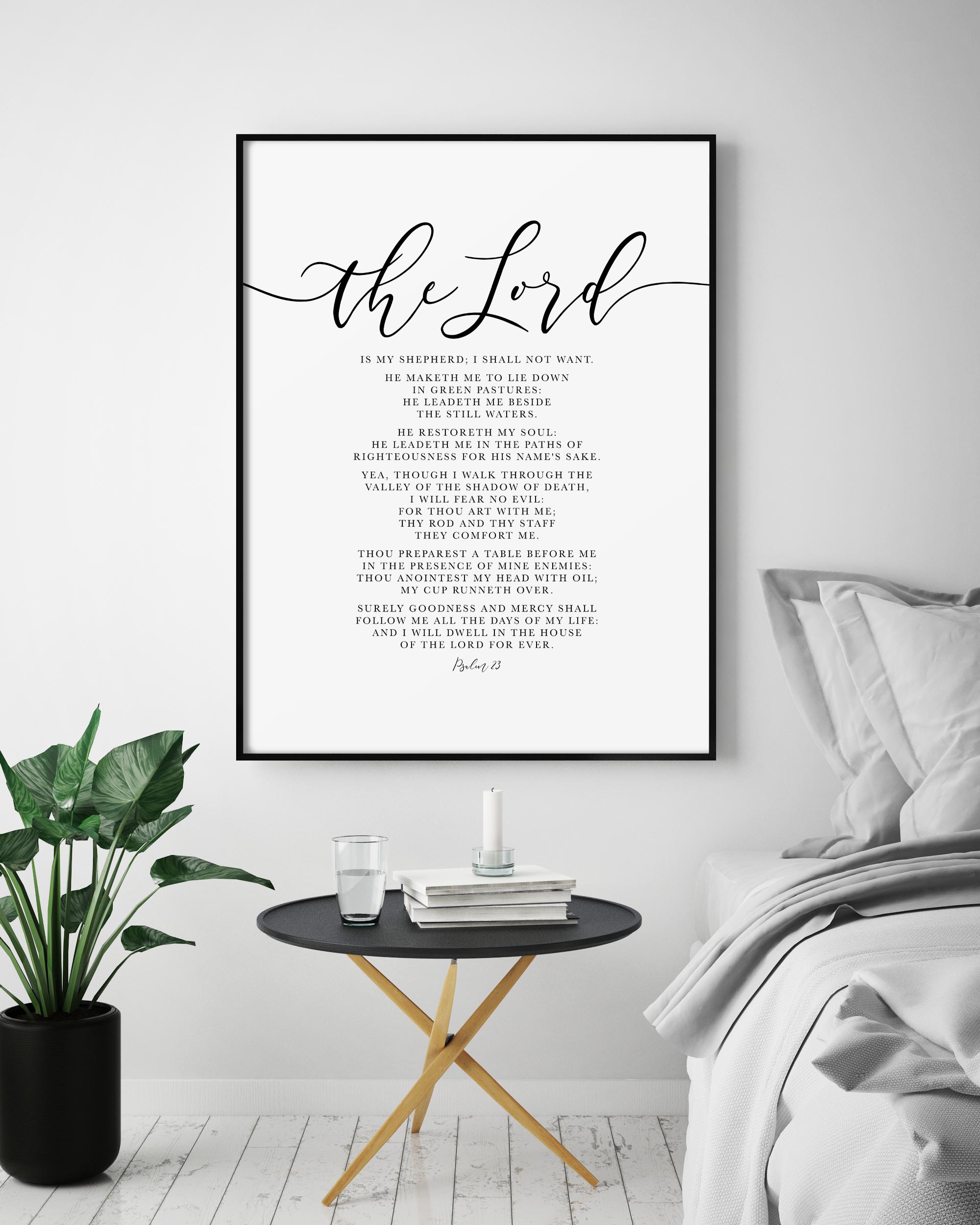 The Lord Is My Shepherd, Psalm 23, Printable Artwork - Image 2