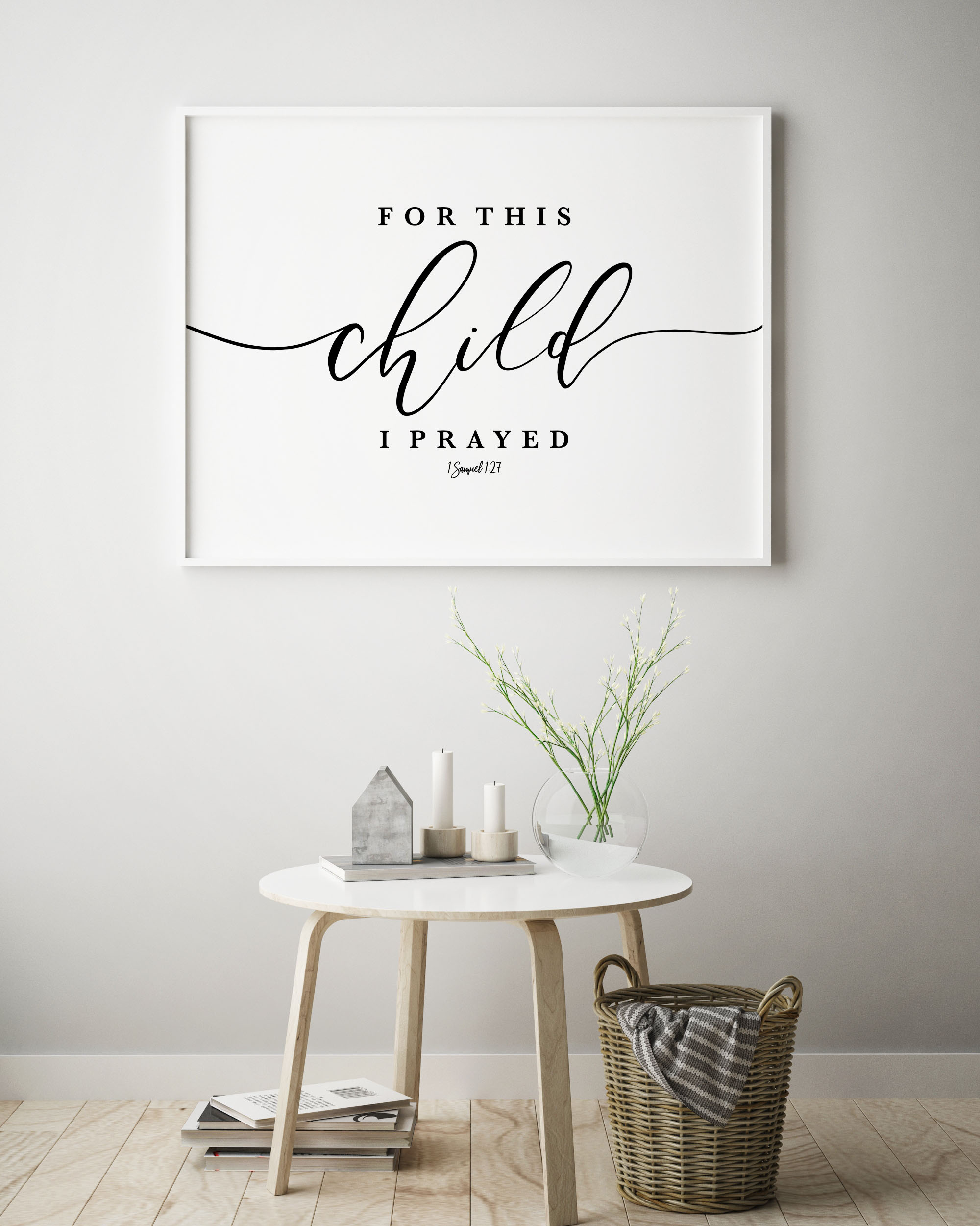 For This Child I Prayed, 1 Samuel 1:27, Printable Artwork