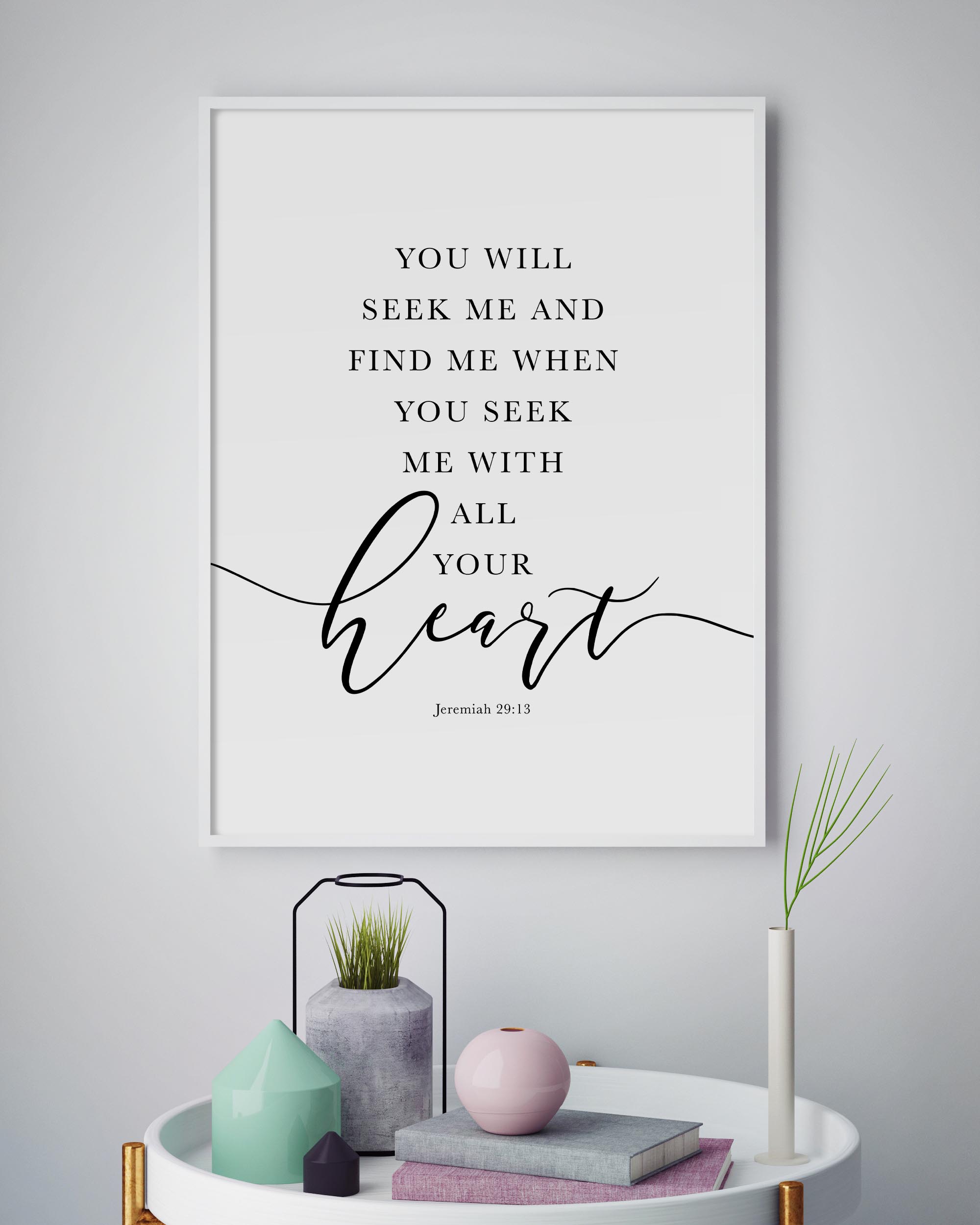 You Will Seek Me And Find Me, Jeremiah 29:13, Printable Artwork - Image 2