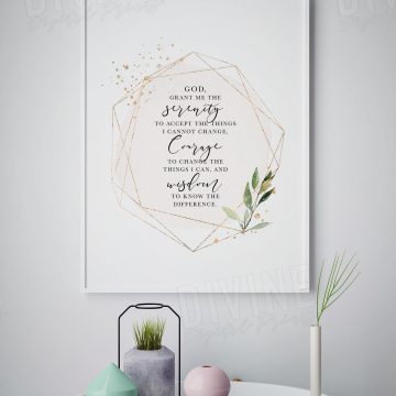 Serenity Prayer, God Grant Me The Serenity, Printable Artwork