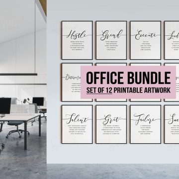 Set of 12 Definition Printable Artwork