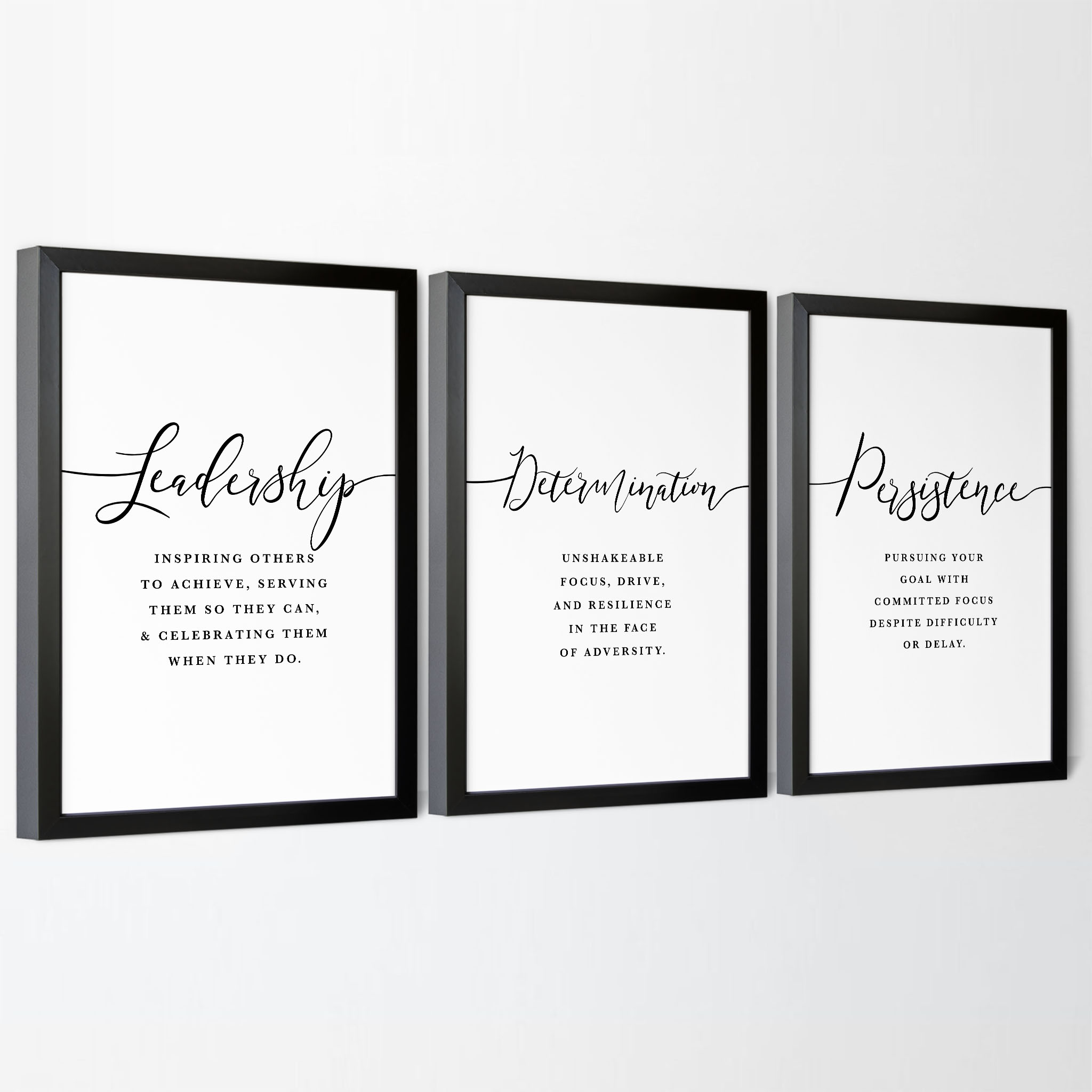 Leadership Determination Persistence Definition Set of 3 Printable Artwork - Image 2