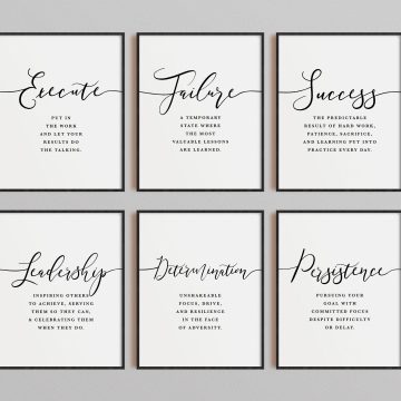 Set of 6 Definition Printable Artwork