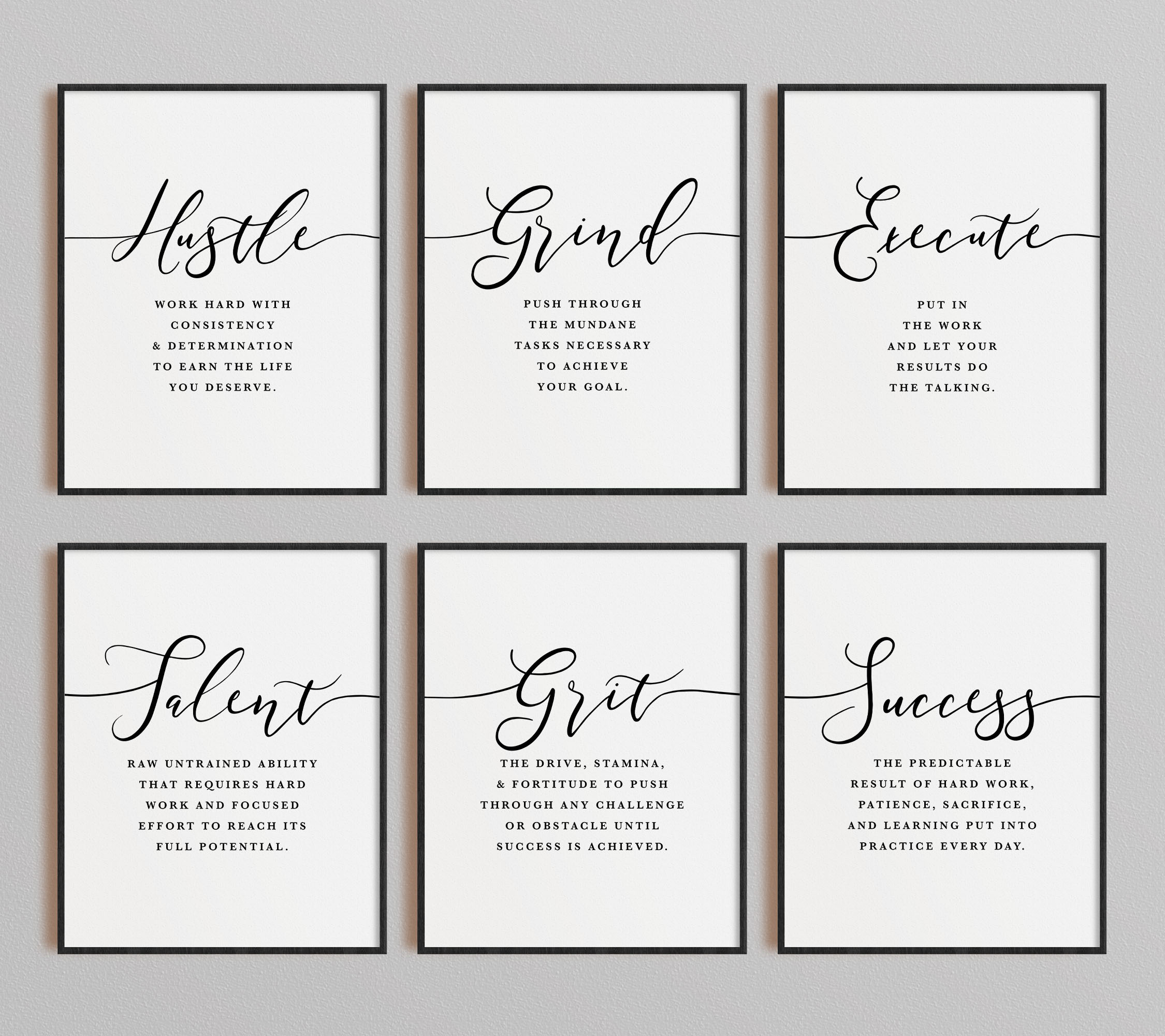 Set of 6 Definition Printable Artwork