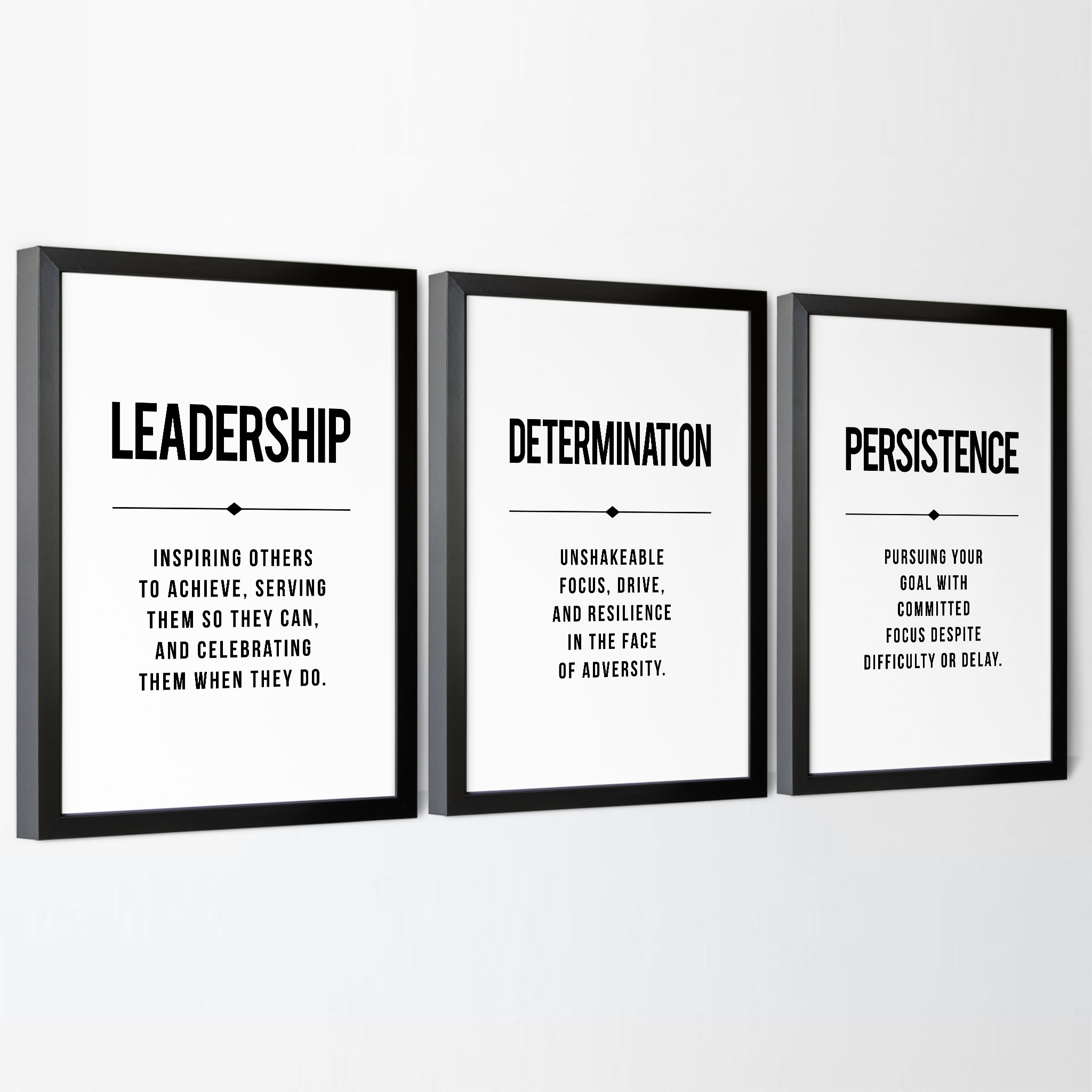 Leadership Determination Persistence Definition Set of 3 Printable Artwork - Image 2