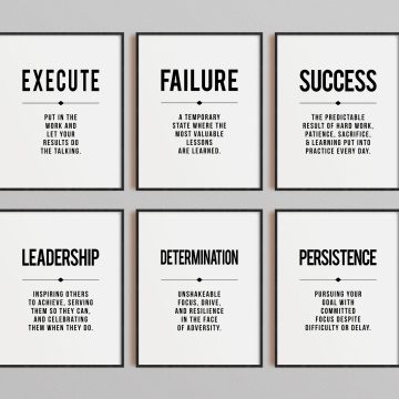 Set of 6 Definition Printable Artwork
