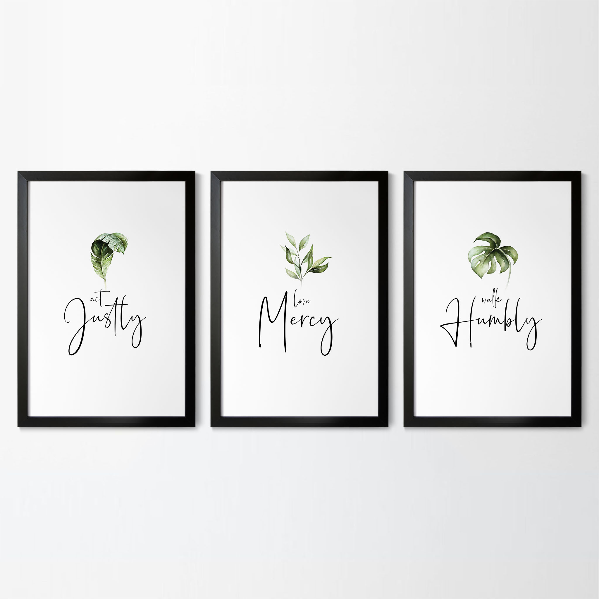 Act Justly, Love Mercy, Walk Humbly, Micah 6:8, Printable Artwork